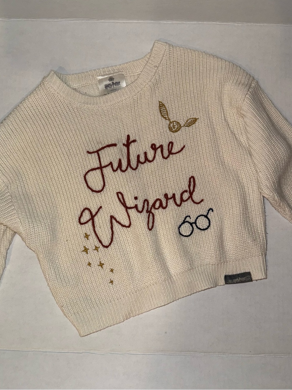 Harry Potter Kids 'Future Wizard' Cream Knit Sweater